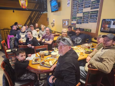The Boyos and friends at the Brewery