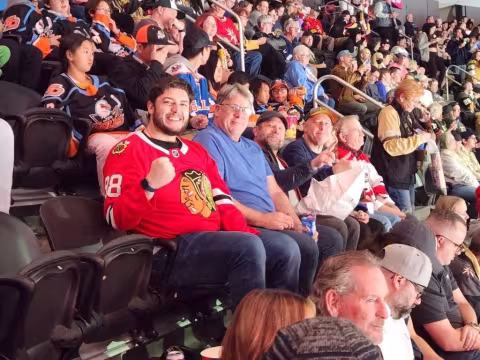 The group at a Knights game